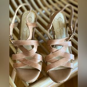 Jessica Simpson - Tan Strappy Wedges